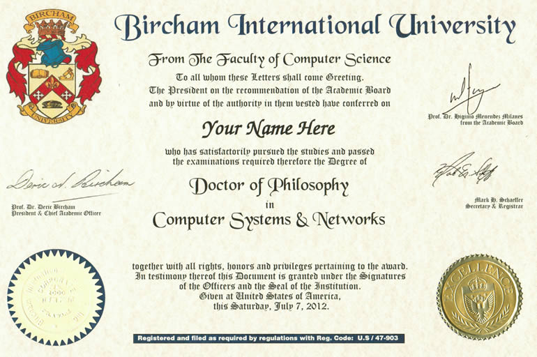 Doctorate BIU Diploma Sample Doctorate BIU Diploma Sample