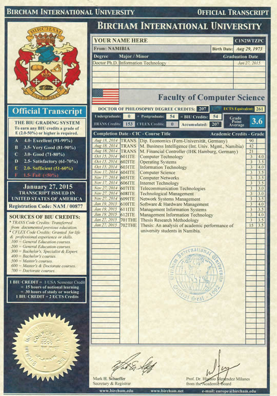 BIU Transcript sample BIU Transcript sample